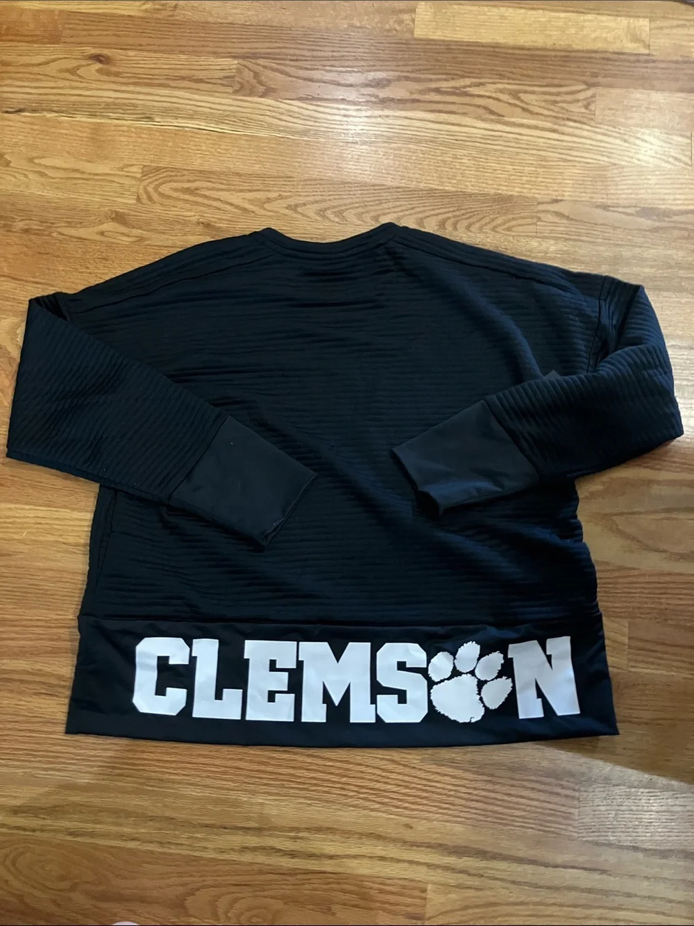 Nike Black Ribbed Crewneck Sweatshirt with Clemson Tigers Logo Sz M NWT